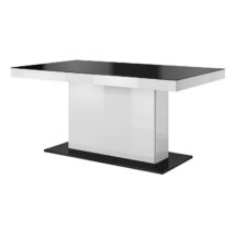Quartz asztal kinyitható fehér-fekete