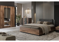 Sigma hálószobabútor tölgy-matt fekete