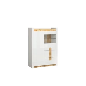 Kép 2/4 - Alameda vitrin 2 ajtós (1 vitrines) 2 fiókos
