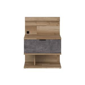 Kép 4/7 - Arica éjjeliszekrény, 1 fiókos jobbos, USB, LED