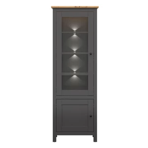 Kép 4/4 - Hesen grafit vitrin 2 ajtós (1 vitrines)