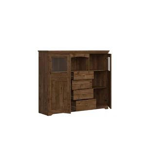 Kép 3/4 - Patras vitrines komód 2 ajtós 4 fiókos