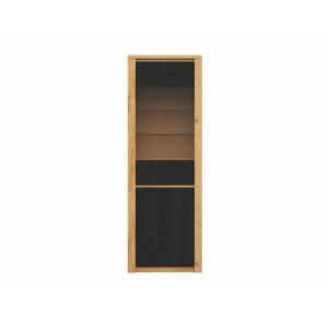 Kép 3/3 - Walton vitrin 2 ajtós (1 vitrines) fekete tölgy