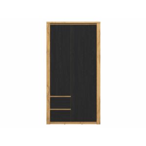 Kép 3/3 - Walton szekrény 2 ajtós, 2 fiókos fekete tölgy