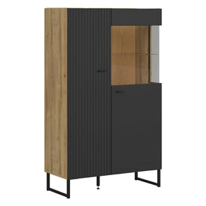 Kép 1/3 - Zenda vitrin 2 ajtós 150 cm (1 vitrines) fém lábbal