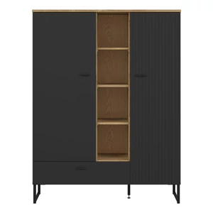 Kép 3/3 - Zenda könyvespolc 2 ajtós 1 fiókos fém lábbal