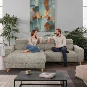 Kép 1/14 - ADA 7557 lábtartós sarokgarnitúra