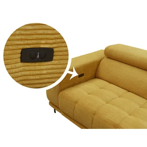 Kép 3/7 - 7536 sarokgarnitúra balos - ottomános, motoros, USB
