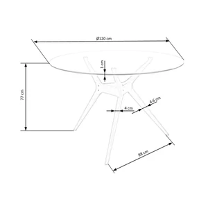 Kép 2/4 - Ashmore üvegasztal