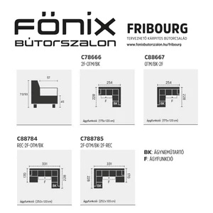 Kép 9/11 - Fribourg kárpitos garnitúra