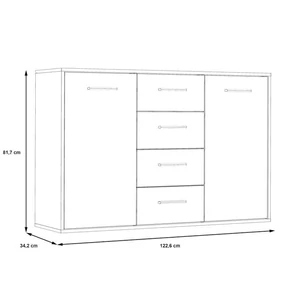 Kép 6/6 - Antuza komód 2 ajtós 2 fiókos