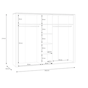 Kép 7/7 - Bohol gardróbszekrény 5 ajtós