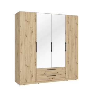 Kép 3/7 - Cadixo gardróbszekrény tükrös-fiókos, 200 cm