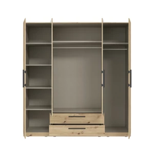 Kép 4/7 - Cadixo gardróbszekrény tükrös-fiókos, 200 cm