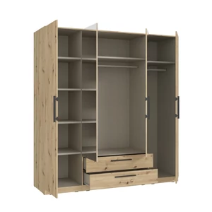 Kép 5/7 - Cadixo gardróbszekrény tükrös-fiókos, 200 cm
