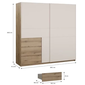 Kép 4/8 - Collet tolóajtós gardróbszekrény 200 cm