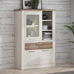 Kép 1/7 - Duro vitrin 3 ajtós (1 vitrines) 1 fiókos LED-világítással