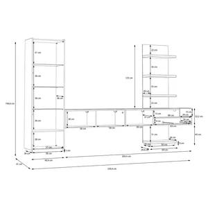 Kép 6/6 - Lewisville fix nappali bútor LED-világítással