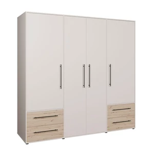 Kép 4/4 - Mokkaris nyílóajtós gardróbszekrény 4 ajtós 4 fiókos