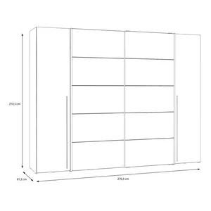 Kép 4/4 - Narago nyíló-tolóajtós gardróbszekrény 270 cm