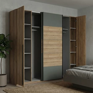 Kép 2/4 - Narago nyíló-tolóajtós gardróbszekrény 270 cm