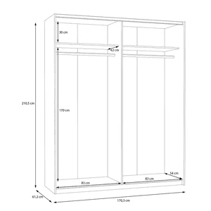 Kép 2/5 - SchachMatt tolóajtós gardróbszekrény