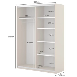 Kép 4/6 - Niva tolóajtós gardróbszekrény