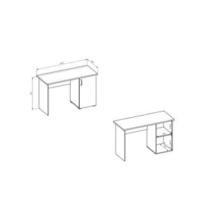 Kép 2/3 - Oli íróasztal 1 ajtós
