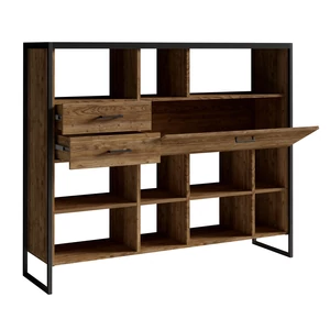 Kép 2/4 - Tarabo könyvespolc 1 lenyíló ajtós 2 fiókos - bemutatódarab