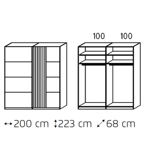 Kép 5/5 - Tegio gardróbszekrény 200 cm