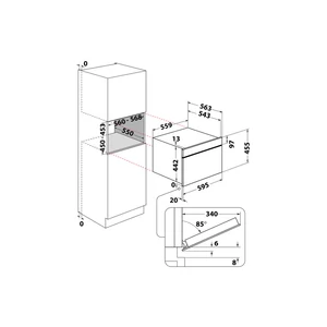 Kép 7/7 - Whirlpool beépíthető mikorhullámú sütő: fekete szín - WCW11O7HTSB