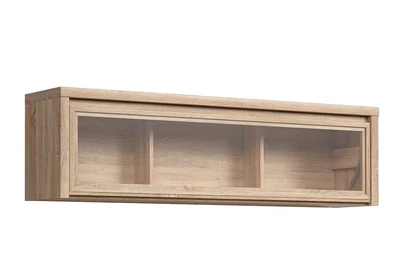 Kaspian faliszekrény vitrines, lenyíló ajtós