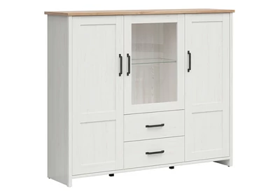 Loksa vitrin 3 ajtós (1 vitrines) 2 fiókos