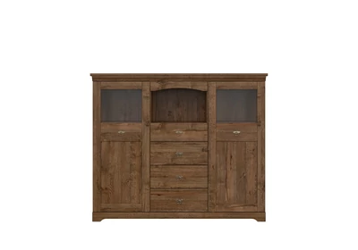 Patras vitrines komód 2 ajtós 4 fiókos