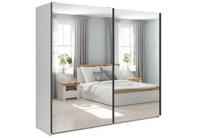 Tetrix tolóajtós gardróbszekrény 220 cm kéttükrös Tetrix tolóajtós gardróbszekrény 220 cm kéttükrös