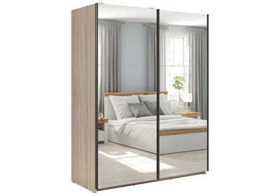 Tetrix tolóajtós gardróbszekrény 153 cm kéttükrös Tetrix tolóajtós gardróbszekrény 153 cm kéttükrös