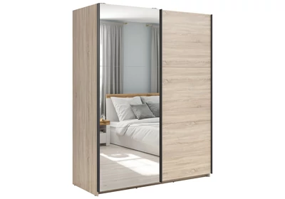 Tetrix tolóajtós gardróbszekrény 153 cm egytükrös Tetrix tolóajtós gardróbszekrény 153 cm egytükrös