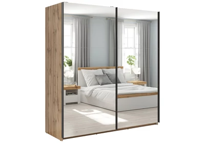 Tetrix tolóajtós gardróbszekrény 183 cm kéttükrös Tetrix tolóajtós gardróbszekrény 183 cm kéttükrös