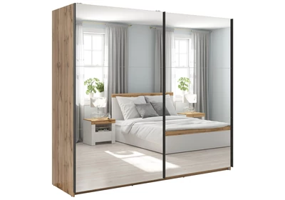 Tetrix tolóajtós gardróbszekrény 220 cm kéttükrös Tetrix tolóajtós gardróbszekrény 220 cm kéttükrös
