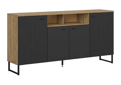 Zenda komód 4 ajtós fém lábbal