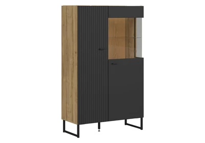 Zenda vitrin 2 ajtós 150 cm (1 vitrines) fém lábbal Zenda vitrin 2 ajtós 150 cm (1 vitrines) fém lábbal