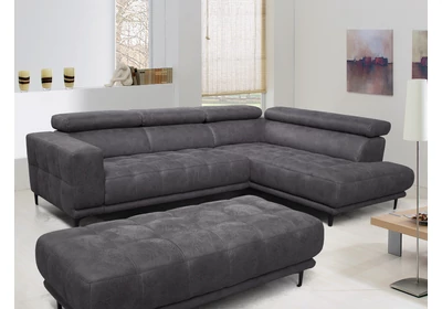 7536 ottomános sarokgarnitúra balos - motoros, USB