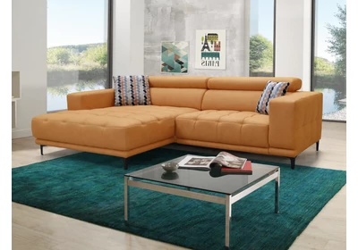 7536 sarokgarnitúra jobbos - motoros, USB, sárga