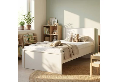 Kaspian ágykeret 160 cm támlás fehér