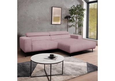 ADA 8898 széleslábtartós sarokgarnitúra ágyneműtartóval akciós szövettel balos