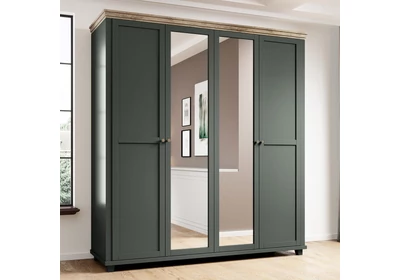 Evora gardróbszekrény 4 ajtós, tükrös