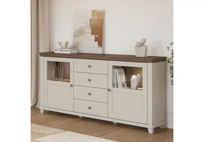 Evora komód 2 ajtós, 4 fiókos