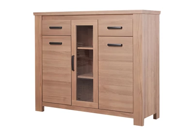 Modena magas komód 2 ajtós+1 üvegajtós+ 2 fiókos