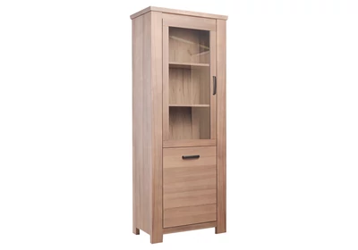 Modena vitrin 1 ajtós+1 üvegajtós balos