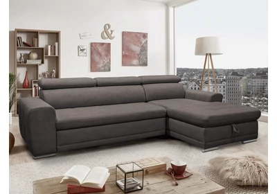 Alicante kárpitos sarokgarnitúra lábtartós balos